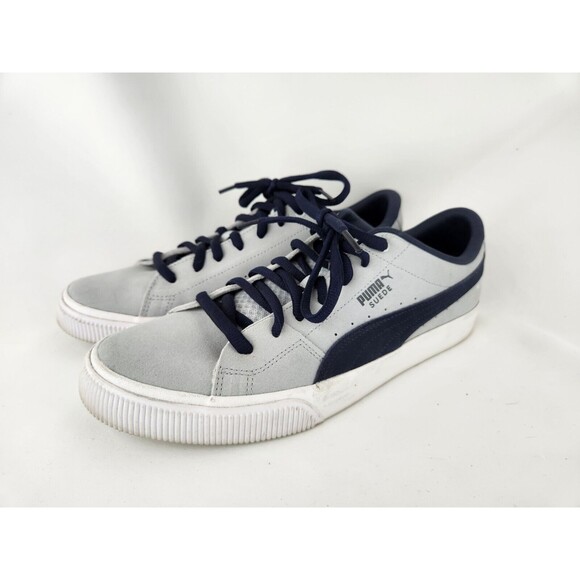 PUMA SUEDE SKATE NITRO Navy‎ Gray SB Sneaker Shoes Leather 386082-01 Mens SZ 9.5 - Picture 1 of 13